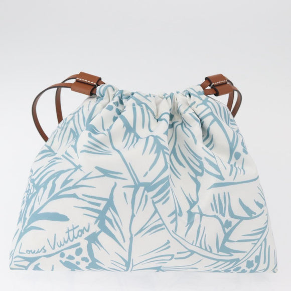 LOUIS VUITTON On the Go MM Tote Bag Raffia Okinawa Only Beige LV Auth 182627SAM