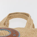 LOUIS VUITTON On the Go MM Tote Bag Raffia Okinawa Only Beige LV Auth 182627SAM-14