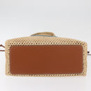LOUIS VUITTON On the Go MM Tote Bag Raffia Okinawa Only Beige LV Auth 182627SAM-5