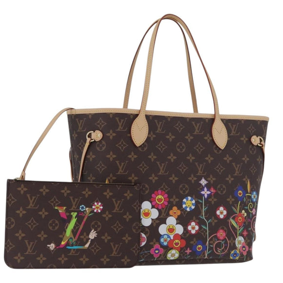 LOUIS VUITTON Monogram Takashi Murakami Neverfull MM Bag M13271 LV Auth 182628SM