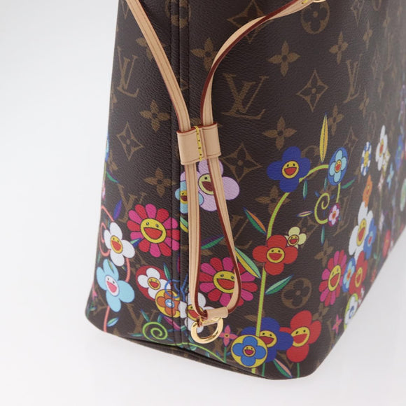 LOUIS VUITTON Monogram Takashi Murakami Neverfull MM Bag M13271 LV Auth 182628SM