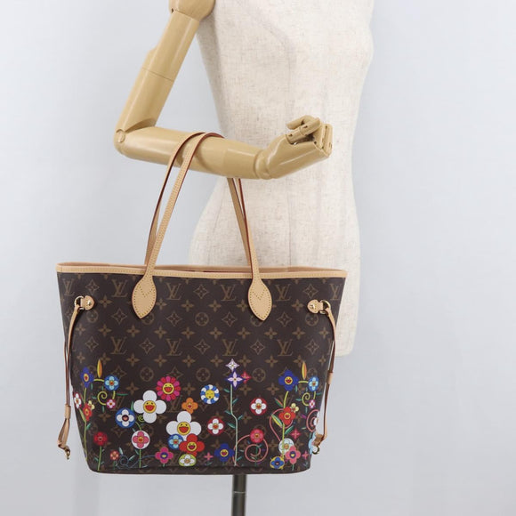 LOUIS VUITTON Monogram Takashi Murakami Neverfull MM Bag M13271 LV Auth 182628SM