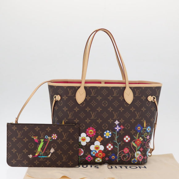 LOUIS VUITTON Monogram Takashi Murakami Neverfull MM Bag M13271 LV Auth 182628SM