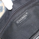 CHANEL Chain Shoulder Bag Vinyl Gray Silver CC Auth 182631SAV-20