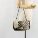 CHANEL Chain Shoulder Bag Vinyl Gray Silver CC Auth 182631SAV-25