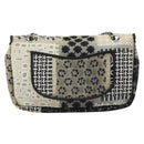 CHANEL Chain Shoulder Bag Vinyl Gray Silver CC Auth 182631SAV-2