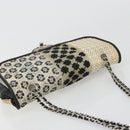 CHANEL Chain Shoulder Bag Vinyl Gray Silver CC Auth 182631SAV-6