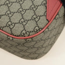 GUCCI GG Supreme Higuchi Yuko Sherry Line PVC Beige Silver 433578 Auth 182632SAV-19