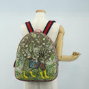 GUCCI GG Supreme Higuchi Yuko Sherry Line PVC Beige Silver 433578 Auth 182632SAV-30