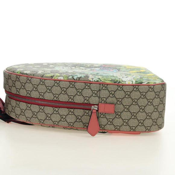 GUCCI GG Supreme Higuchi Yuko Sherry Line PVC Beige Silver 433578 Auth 182632SAV