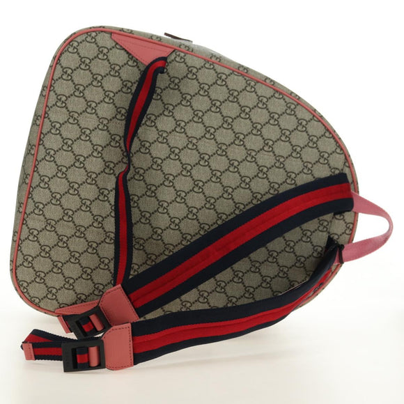 GUCCI GG Supreme Higuchi Yuko Sherry Line PVC Beige Silver 433578 Auth 182632SAV