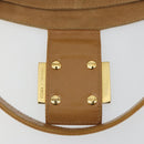 FENDI Mamma Baguette Shoulder Bag Suede Beige Gold Auth 182637SAM-16