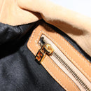 FENDI Mamma Baguette Shoulder Bag Suede Beige Gold Auth 182637SAM-21