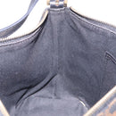 CELINE Macadam Canvas Shoulder Bag PVC Leather Black Gold Auth 182639A-19