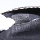 CELINE Macadam Canvas Shoulder Bag PVC Leather Black Gold Auth 182639A-11