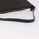 CELINE Macadam Canvas Shoulder Bag PVC Leather Black Gold Auth 182639A-7