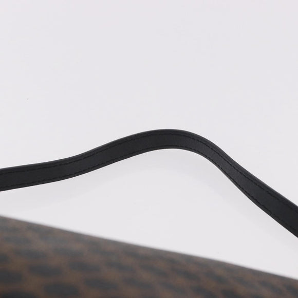CELINE Macadam Canvas Shoulder Bag PVC Leather Black Gold Auth 182639A
