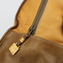 LOEWE Anagram Amazona 40 Hand Bag Leather Beige Gold Auth 182640-17