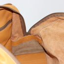 LOEWE Anagram Amazona 40 Hand Bag Leather Beige Gold Auth 182640-19