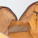 LOEWE Anagram Amazona 40 Hand Bag Leather Beige Gold Auth 182640-20