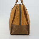 LOEWE Anagram Amazona 40 Hand Bag Leather Beige Gold Auth 182640-3