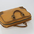 LOEWE Anagram Amazona 40 Hand Bag Leather Beige Gold Auth 182640-6