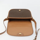 CELINE Macadam Canvas Shoulder Bag PVC Leather Brown Gold Auth 182644A-15