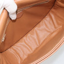 CELINE Macadam Canvas Shoulder Bag PVC Leather Brown Gold Auth 182644A-17
