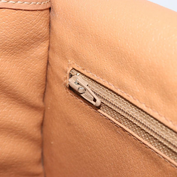 CELINE Macadam Canvas Shoulder Bag PVC Leather Brown Gold Auth 182644A