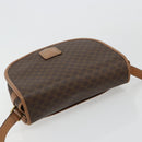 CELINE Macadam Canvas Shoulder Bag PVC Leather Brown Gold Auth 182644A-6