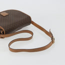 CELINE Macadam Canvas Shoulder Bag PVC Leather Brown Gold Auth 182644A-7