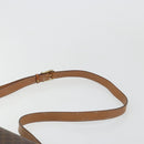 CELINE Macadam Canvas Shoulder Bag PVC Leather Brown Gold Auth 182644A-8