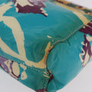 CHANEL Pouch PVC Canvas Green CC Auth 182645-14