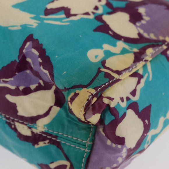 CHANEL Pouch PVC Canvas Green CC Auth 182645