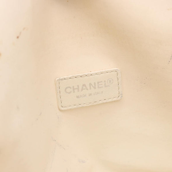 CHANEL Pouch PVC Canvas Green CC Auth 182645