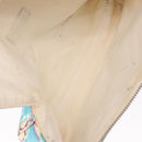 CHANEL Pouch PVC Canvas Green CC Auth 182645-10