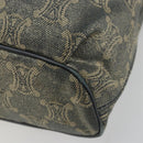CELINE Paris Macadam Canvas Shoulder Bag Denim Gray Silver Auth 182647A-14