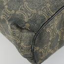 CELINE Paris Macadam Canvas Shoulder Bag Denim Gray Silver Auth 182647A-15