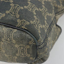 CELINE Paris Macadam Canvas Shoulder Bag Denim Gray Silver Auth 182647A-16