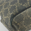 CELINE Paris Macadam Canvas Shoulder Bag Denim Gray Silver Auth 182647A-17
