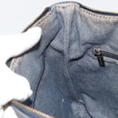 CELINE Paris Macadam Canvas Shoulder Bag Denim Gray Silver Auth 182647A-20