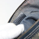 CELINE Paris Macadam Canvas Shoulder Bag Denim Gray Silver Auth 182647A-12