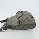 CELINE Paris Macadam Canvas Shoulder Bag Denim Gray Silver Auth 182647A-4