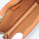 CELINE Macadam Canvas Accessory Pouch PVC Leather Brown Gold Auth 182648-11