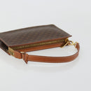 CELINE Macadam Canvas Accessory Pouch PVC Leather Brown Gold Auth 182648-7