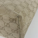 GUCCI GG Canvas Bamboo Umhängetasche Wildleder Grau Silber 001 2058 3008 Auth 182655-10
