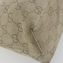 GUCCI GG Canvas Bamboo Umhängetasche Wildleder Grau Silber 001 2058 3008 Auth 182655-11