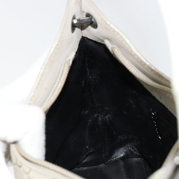 GUCCI GG Canvas Bamboo Umhängetasche Wildleder Grau Silber 001 2058 3008 Auth 182655
