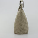 GUCCI GG Canvas Bamboo Umhängetasche Wildleder Grau Silber 001 2058 3008 Auth 182655-4