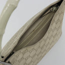 GUCCI GG Canvas Bamboo Umhängetasche Wildleder Grau Silber 001 2058 3008 Auth 182655-6